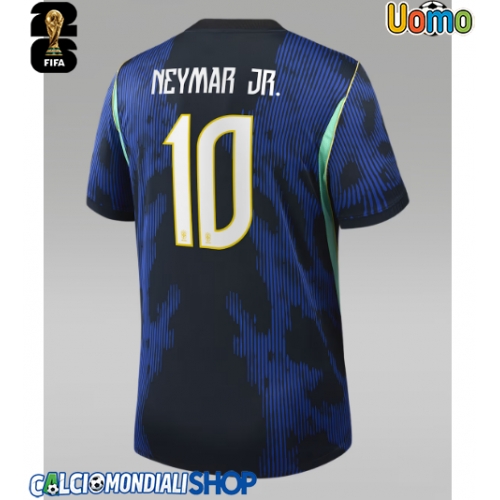 Maglie da calcio Brasile Neymar Jr #10 Seconda Maglia Mondiali 2026  Manica Corta